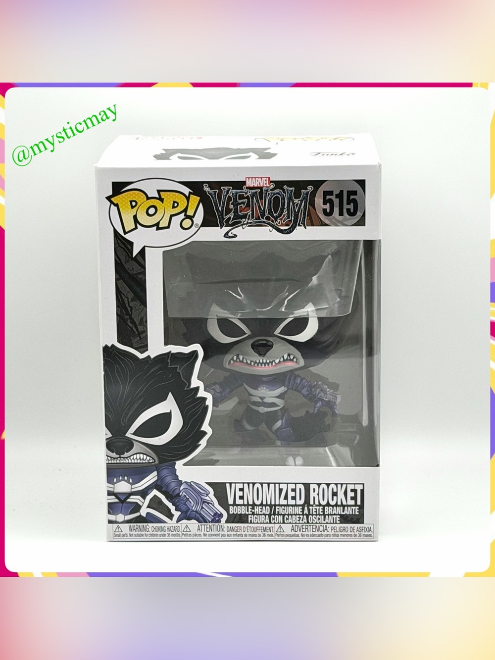 2019 Funko Pop Marvel Venom 515 VENOMIZED ROCKET Figure Guardians of the Galaxy